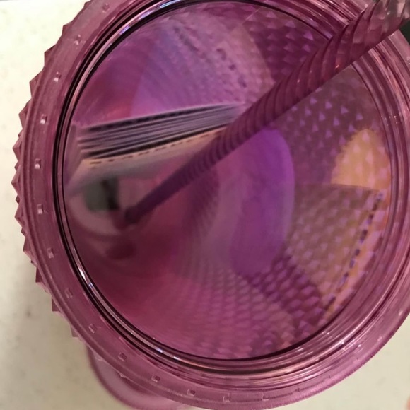 Brand new disney world 50th anniversary starbucks iridescent pink tumbler - Picture 6 of 7